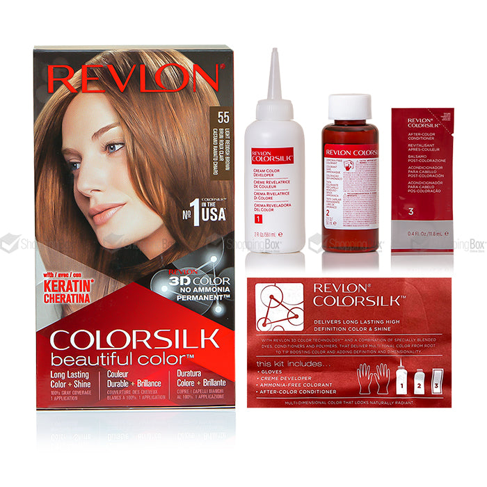 REVLON HAIR COLOR-55 LIGHT REDDISH BROWN