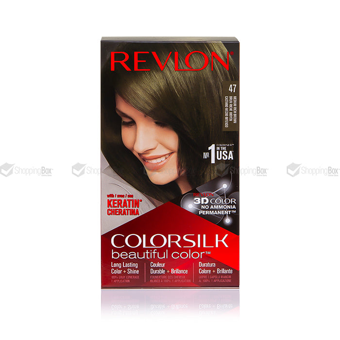 REVLON HAIR COLOR-47  MEDIUM RICH BROWN