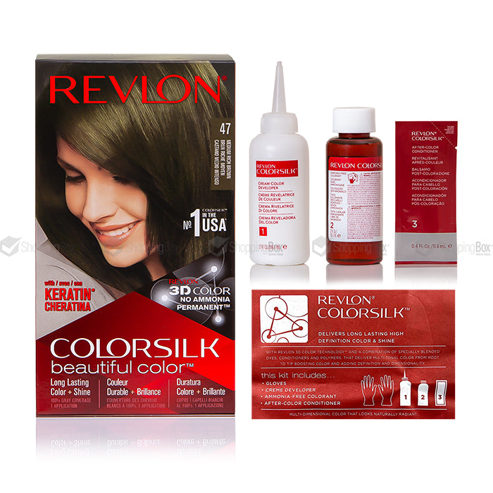 REVLON HAIR COLOR-47  MEDIUM RICH BROWN