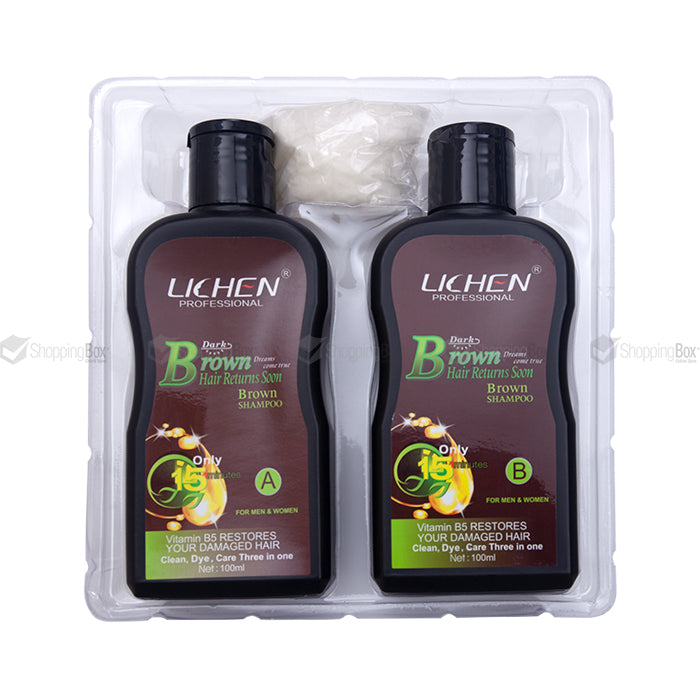 Lichen Brown Hair Shampoo 200ml front bottle
