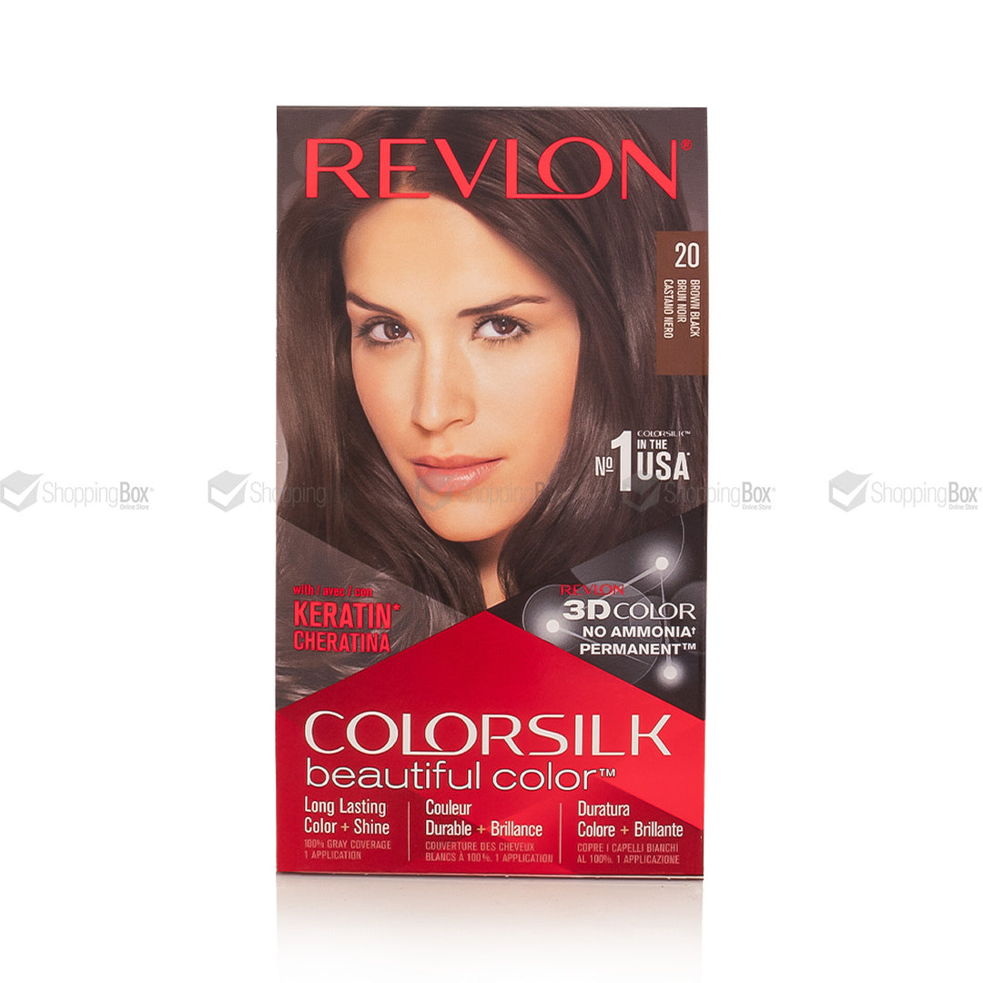 Revlon Color Silk Beautiful Color 20 Brown Black front box