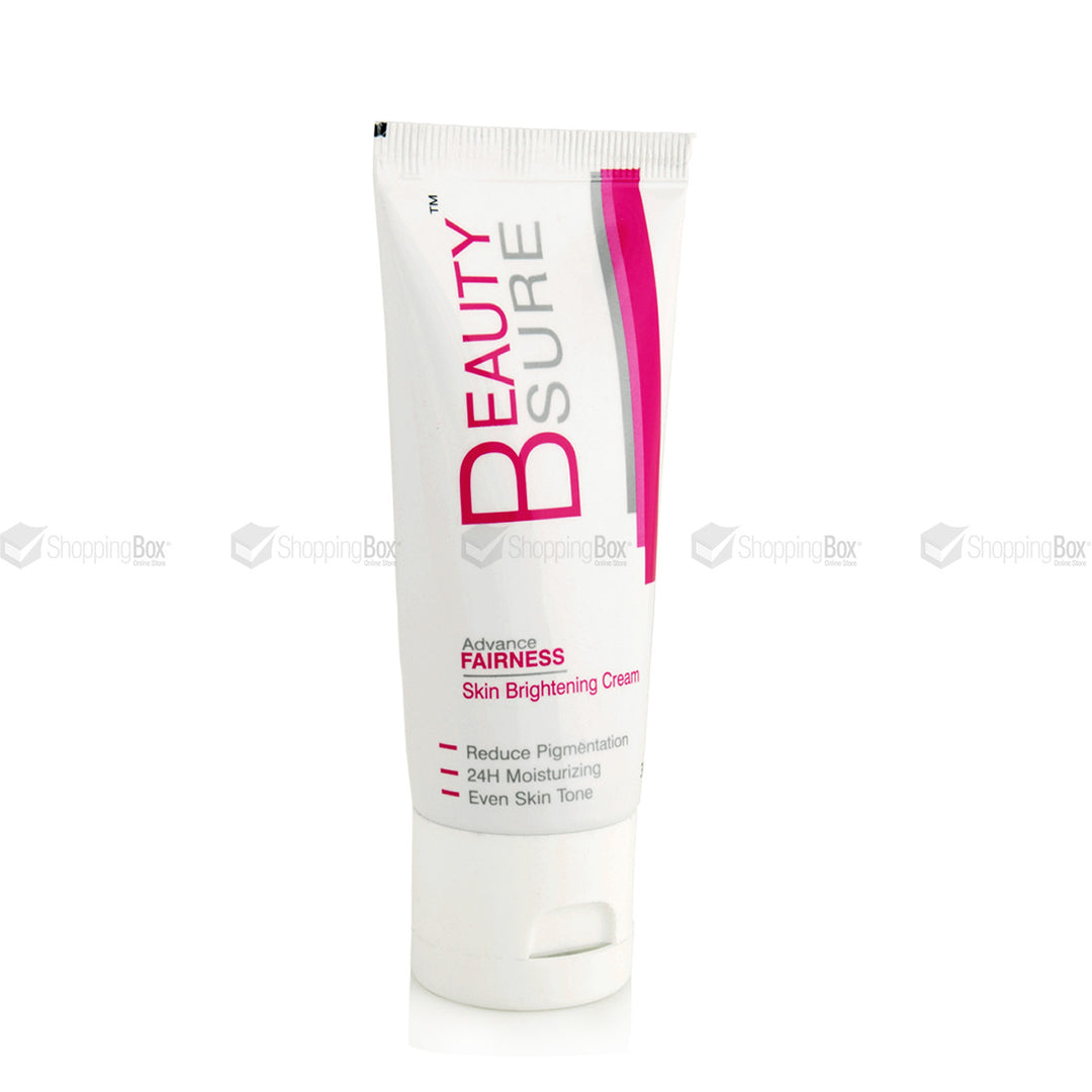 Tube of Beauty Sure Fairness Skin Brightening Cream on a white background