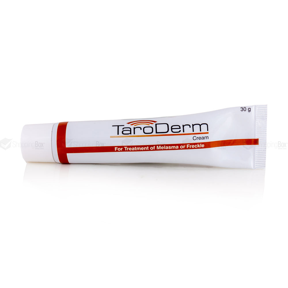 Front view of TaroDerm Cream 30g by Tarrot Health Care for melasma & freckles.