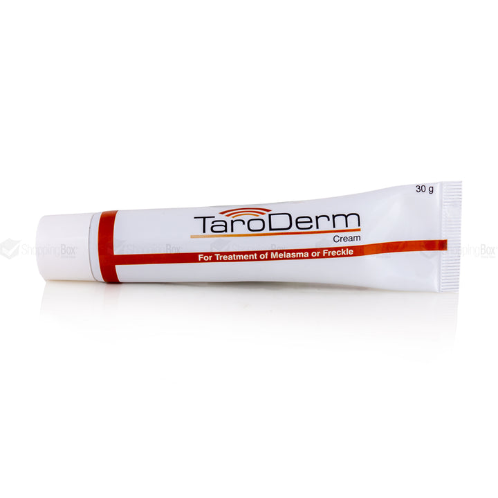 Front view of TaroDerm Cream 30g by Tarrot Health Care for melasma & freckles.