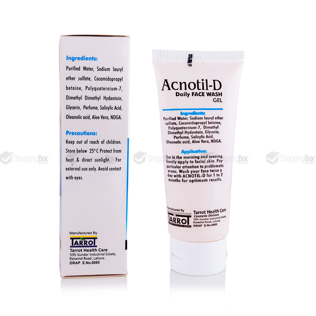 Back of packaging displaying ingredients, usage and manufacturer details.