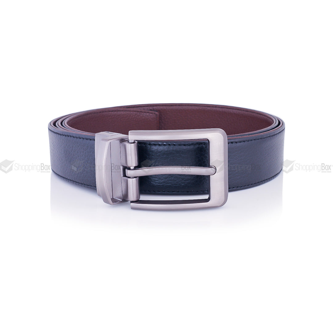 BLACK AND BROWN BELT 35MM WITH TWISTABLE BUCKLE