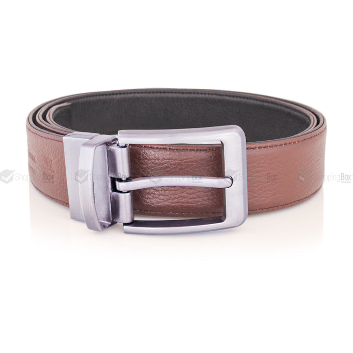 BLACK AND BROWN BELT 35MM WITH TWISTABLE BUCKLE