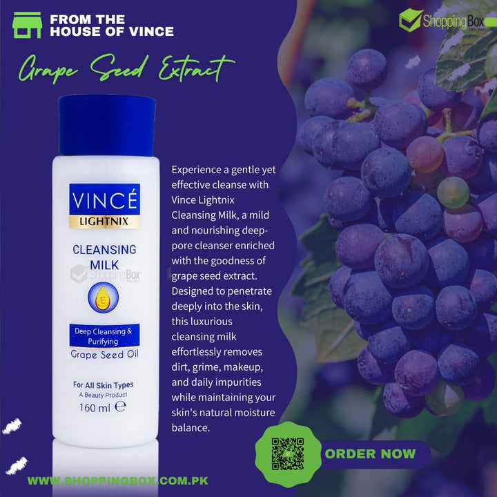 Vince Lightnix Grape Seed Oil Cleansing Milk promotional poster for Shopping Box