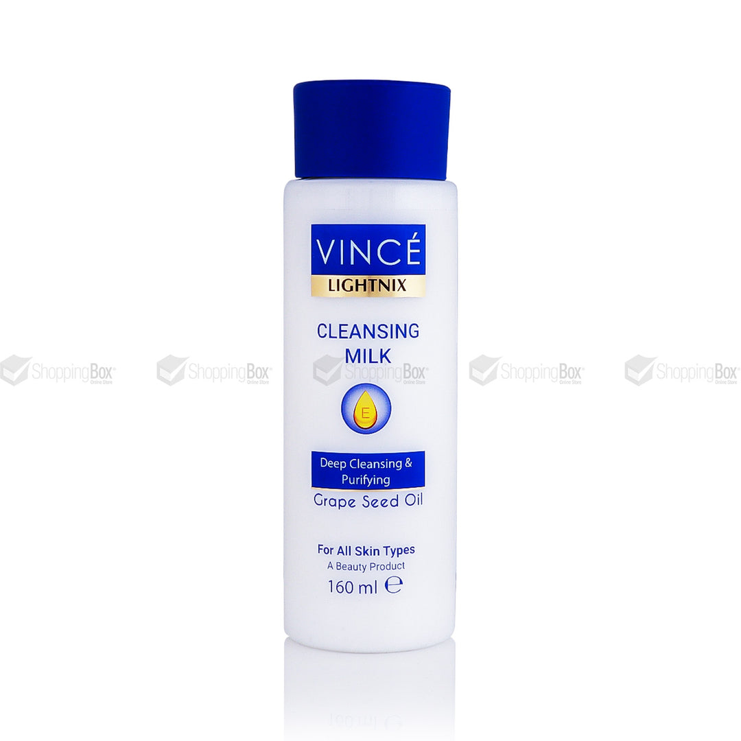 Vince Lightnix Cleansing Milk with Grape Seed Oil 160ml front view