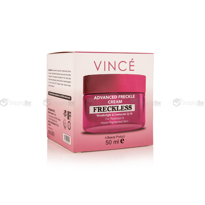 Vince Freckless Advanced Freckle Cream packaging on a white background