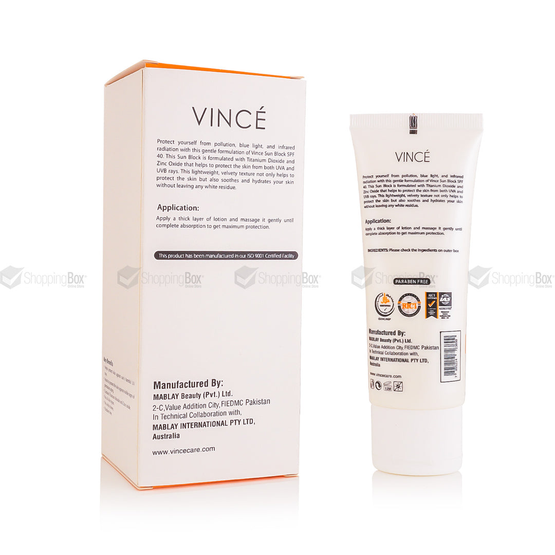 VINCE SUNBLOCK SPF 40