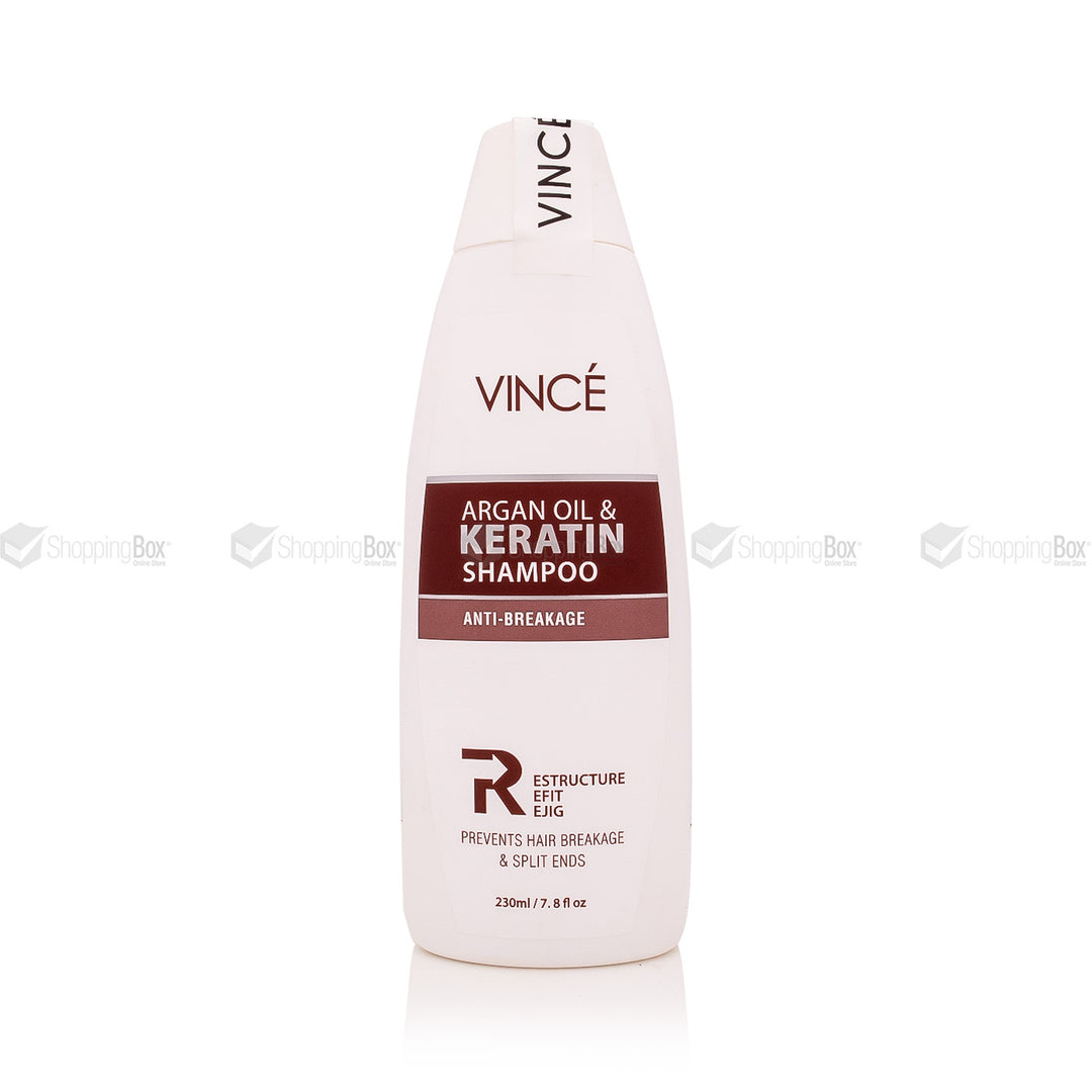 Vince Argan Oil & Keratin Shampoo bottle on a white background