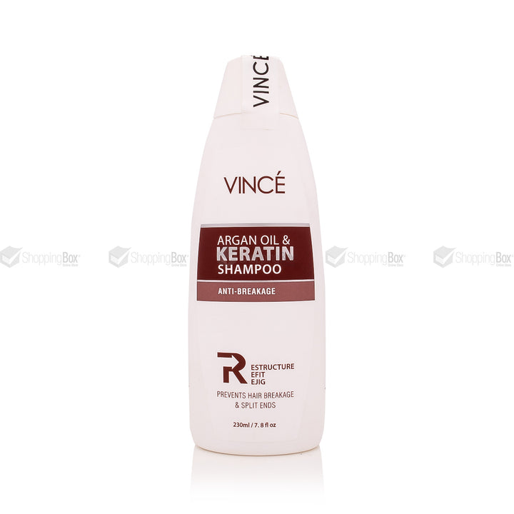 Vince Argan Oil & Keratin Shampoo bottle on a white background