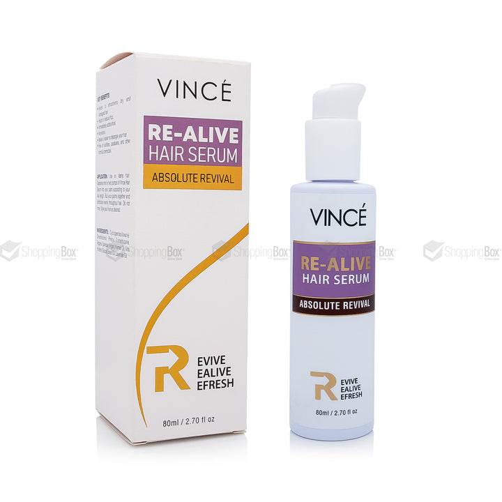 Vince Re-Alive Hair Serum packaging on a white background