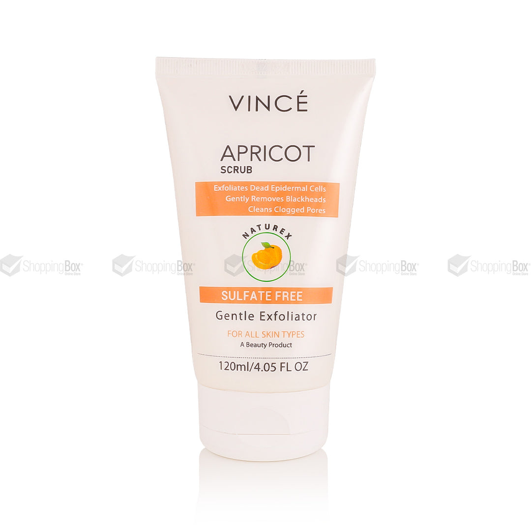 Vince Apricot Scrub 120ml front tube with orange label