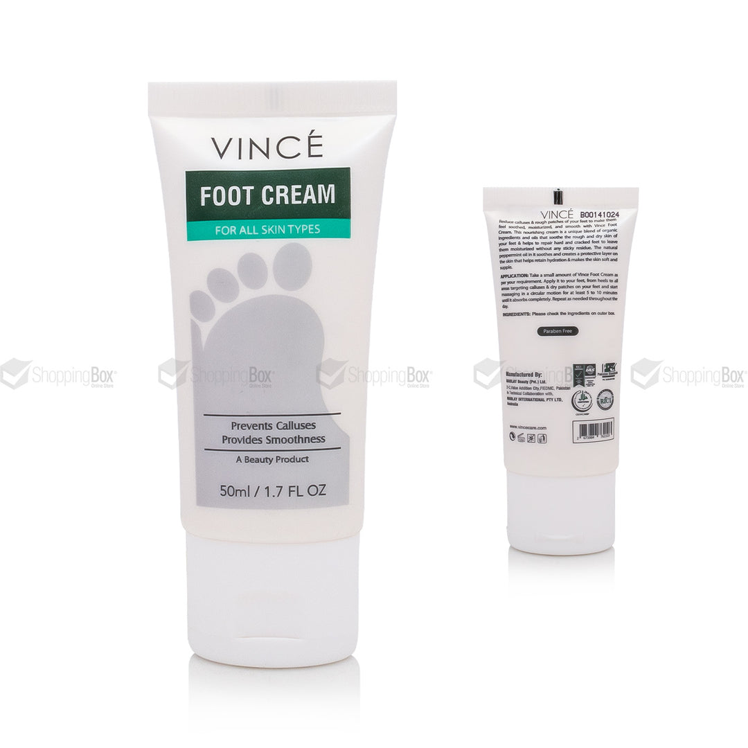 Vince Foot Cream tube on a white background