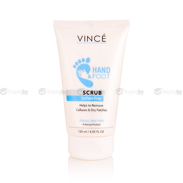Vince Hand & Foot Scrub 120ml front tube view