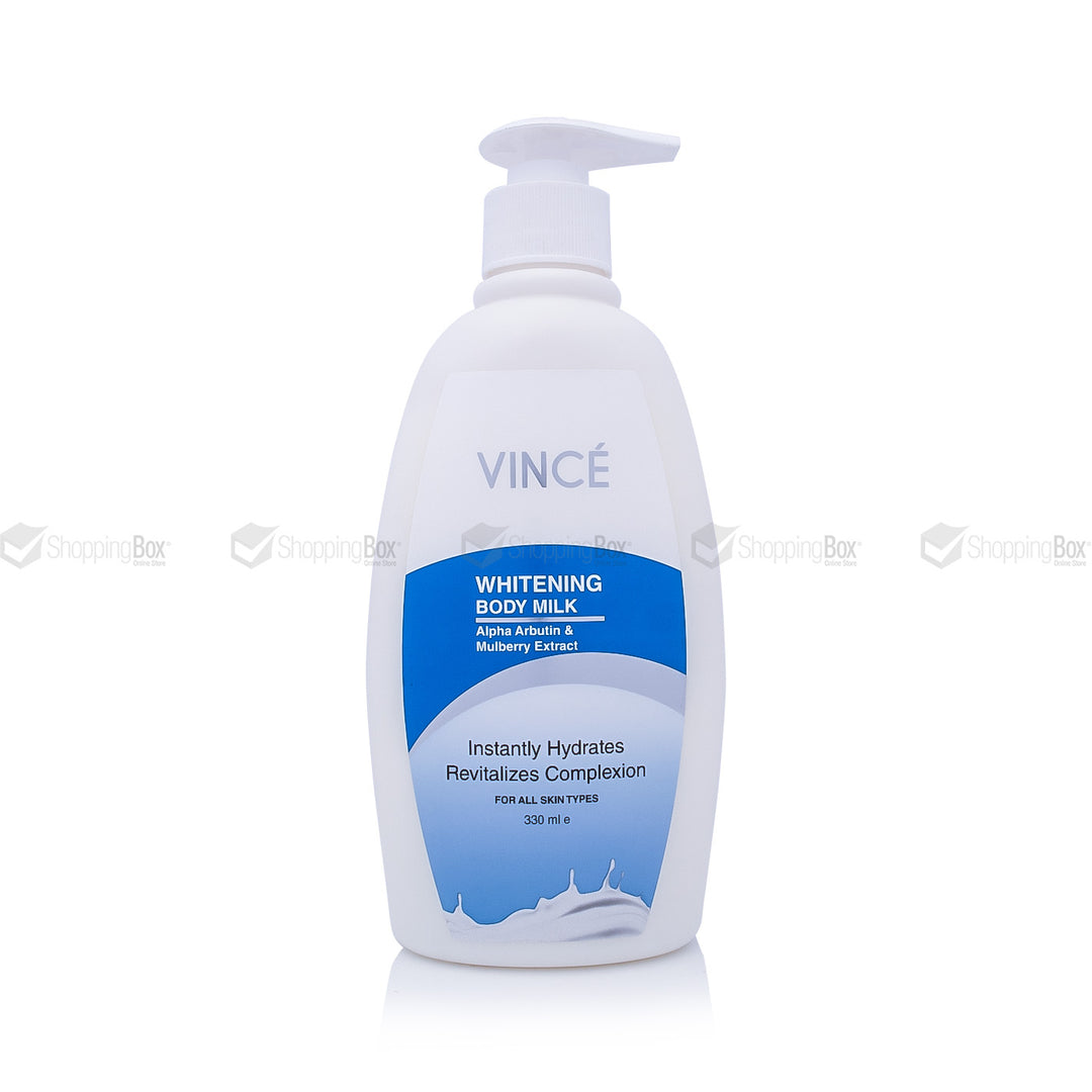 Vince Whitening Body Milk bottle on a white background