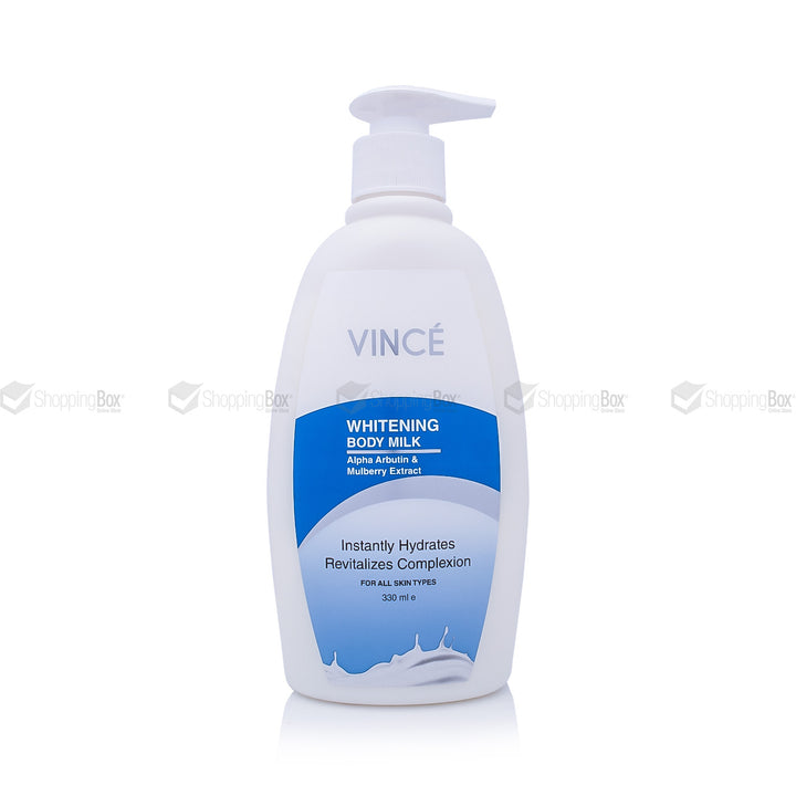 Vince Whitening Body Milk bottle on a white background