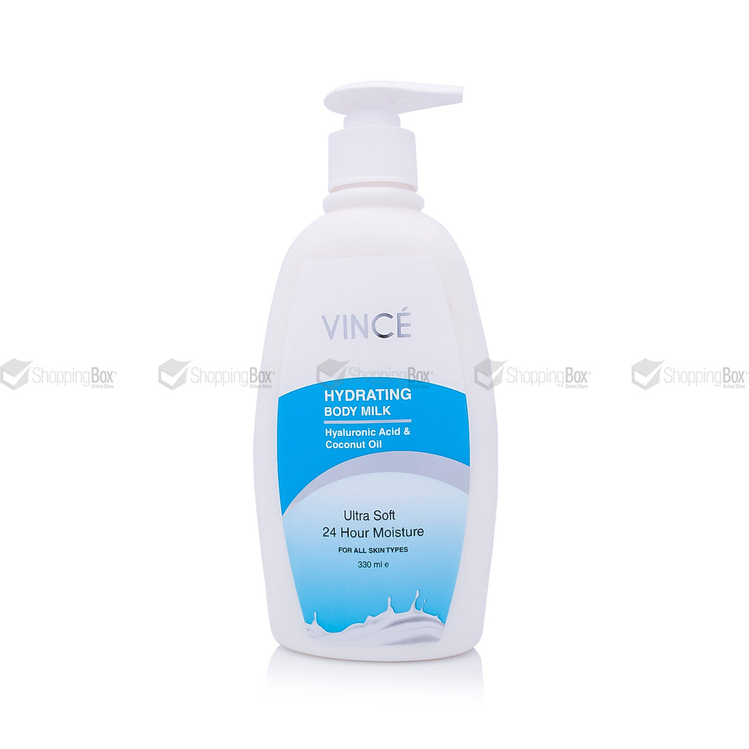 Vince hydrating body milk bottle on a white background