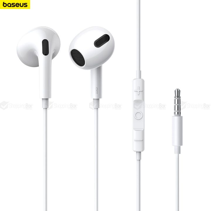 BASEUS ENCOK H17 3.5MM LATERAL IN-EAR WIRED EARPHONE WHITE