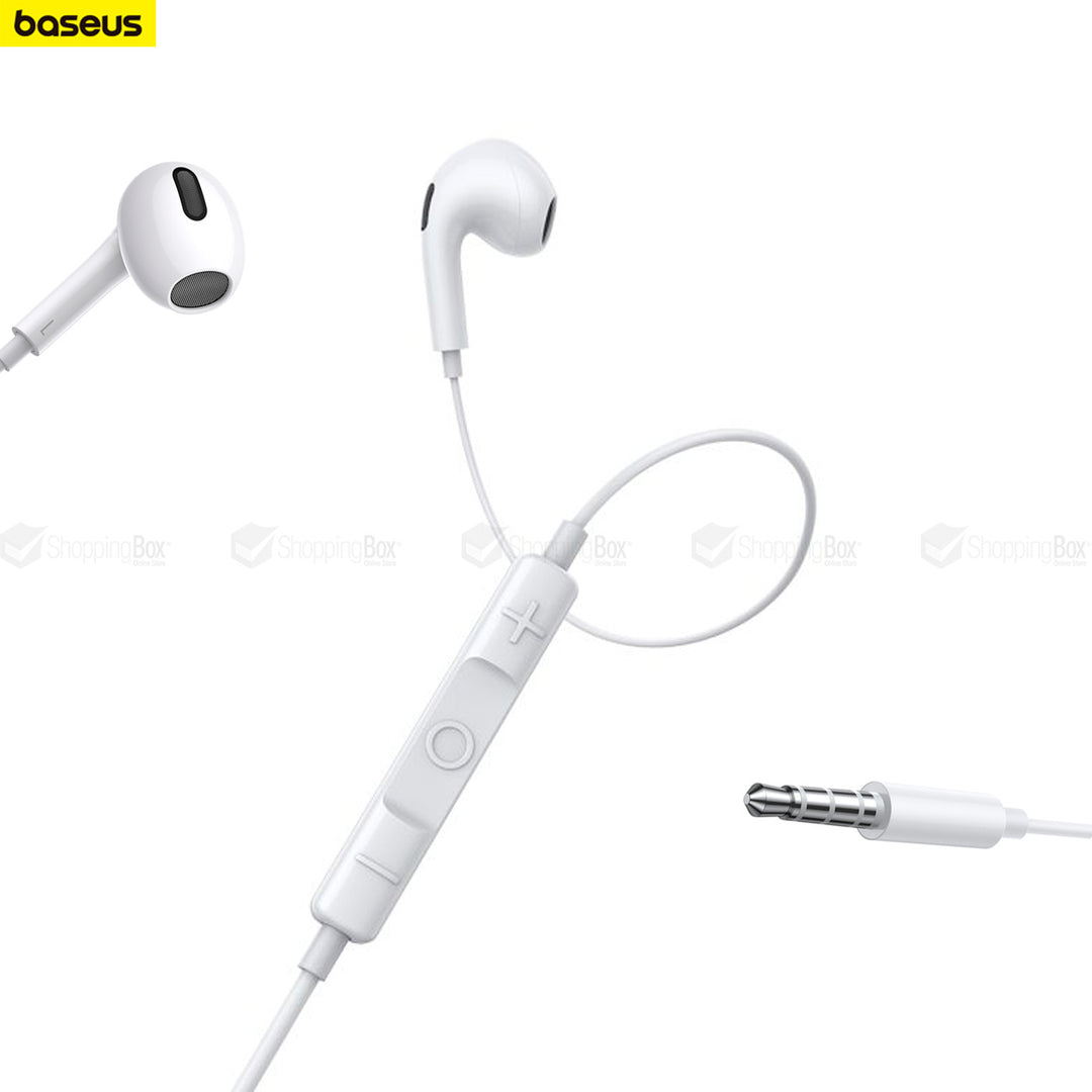 BASEUS ENCOK H17 3.5MM LATERAL IN-EAR WIRED EARPHONE WHITE