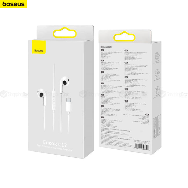 BASEUS HANDS FREE TYPE-C ENCOK JECK WIRED C17 WHITE