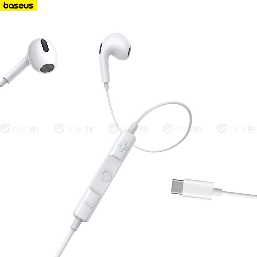 BASEUS HANDS FREE TYPE-C ENCOK JECK WIRED C17 WHITE