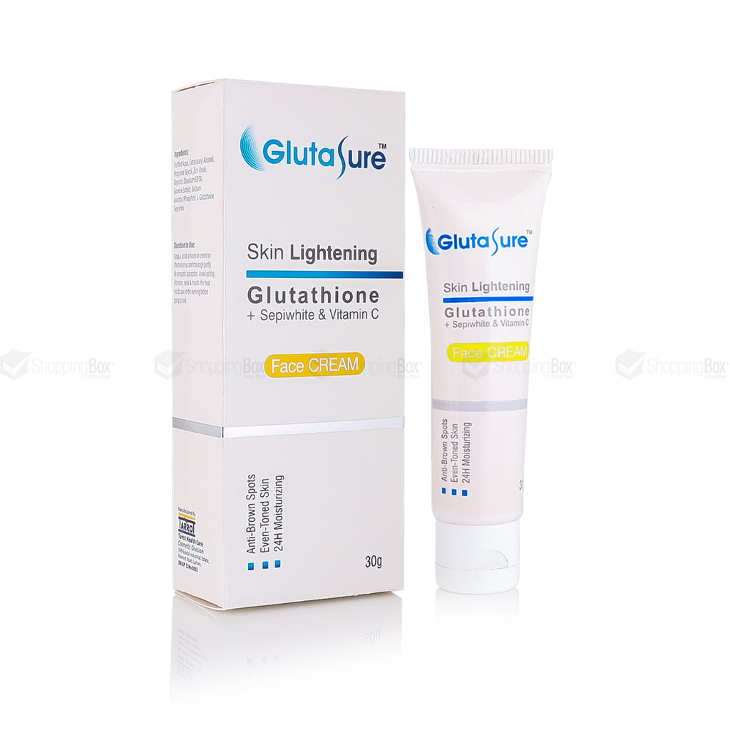 GlutaSure Skin Lightening Cream 30g | Glutathione + Vitamin C | Shopping Box GlutaSure Skin Lightening Cream 30g | Glutathione + Vitamin C | Shopping Box