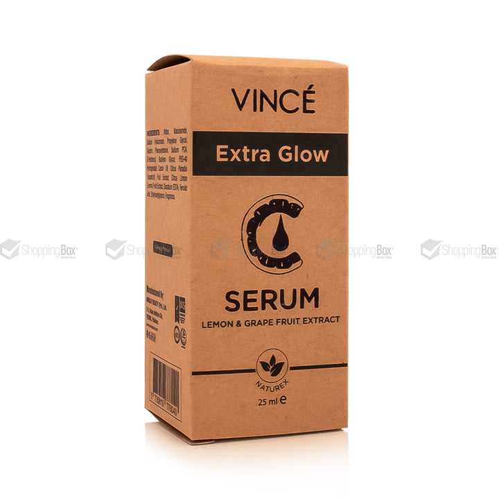Vince Extra Glow Serum packaging on a white background