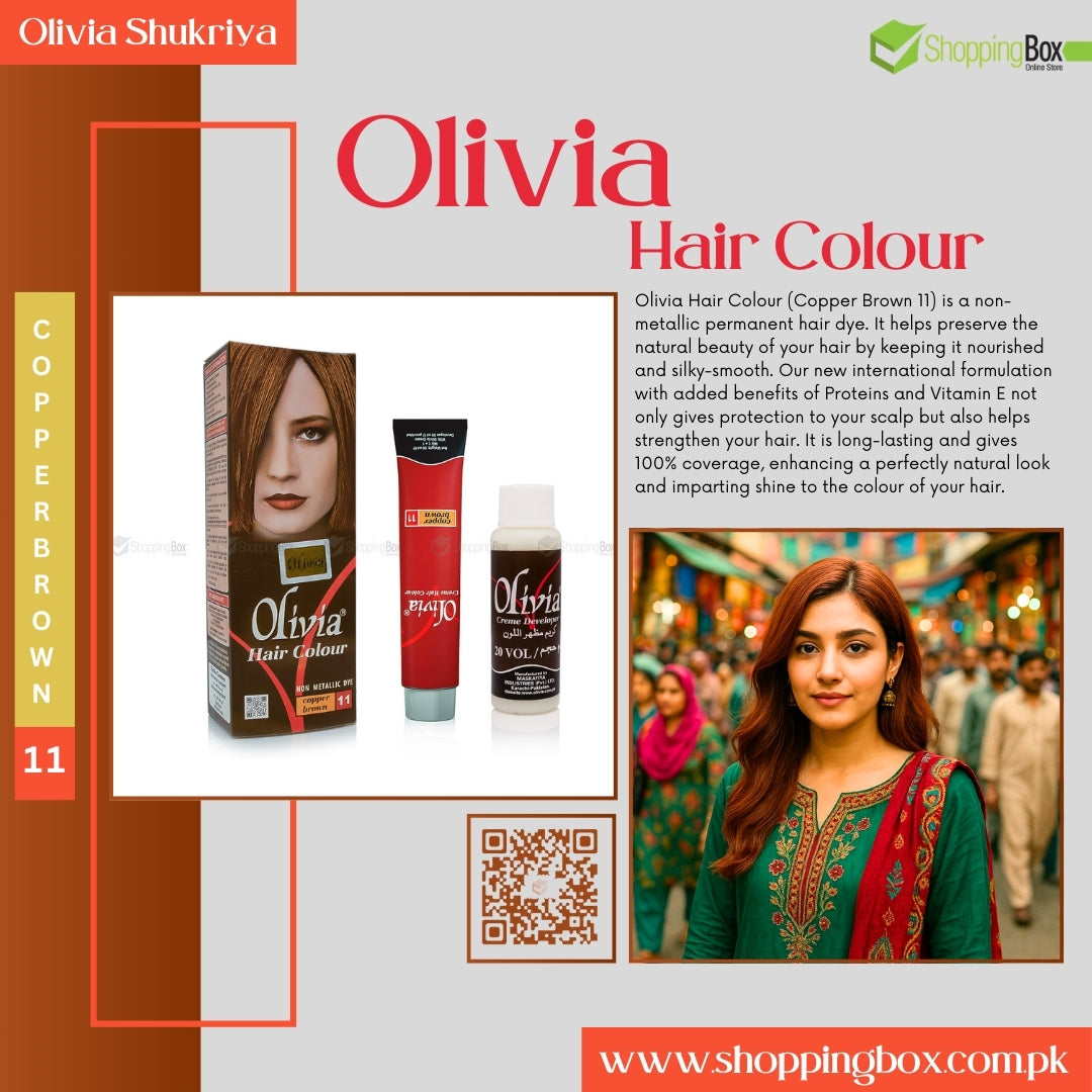OLIVIA HAIR COLOUR – COPPER BROWN 11