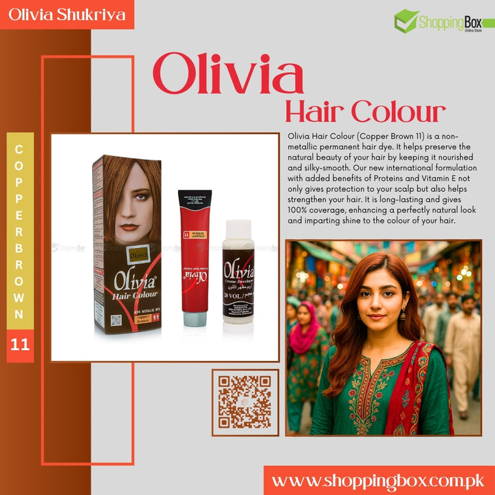 OLIVIA HAIR COLOUR – COPPER BROWN 11