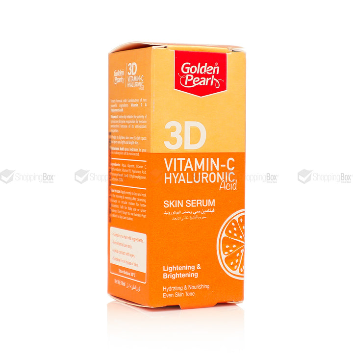 Golden Pearl 3D Vitamin-C & Hyaluronic Acid Serum – Hydrating & Brightening – Shop original serum in Pakistan at Shopping Box
