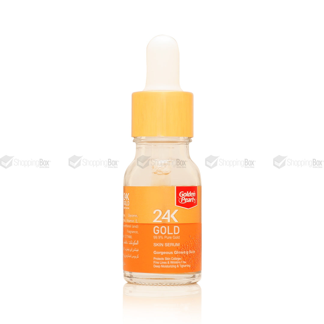 Golden Pearl 24K Gold Serum 30ml glass dropper bottle