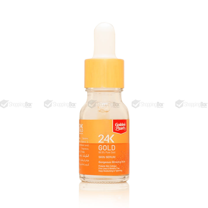 Golden Pearl 24K Gold Serum 30ml glass dropper bottle