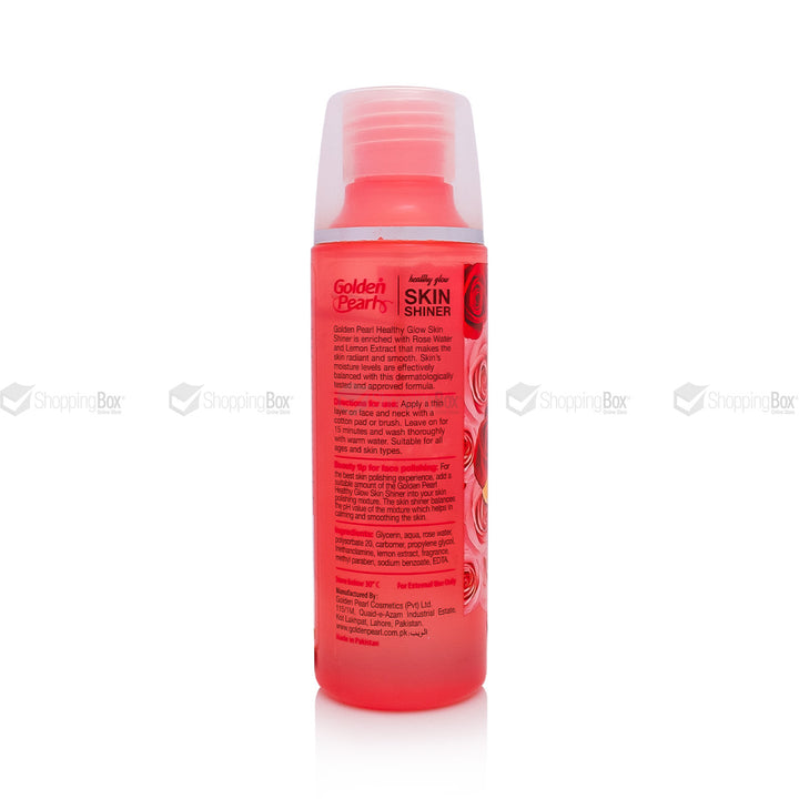 Golden Pearl Healthy Glow Skin Shiner back packaging showing directions and ingredients