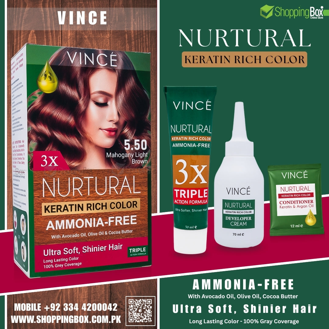 Vince ammonia free hair color kit with developer and conditioner