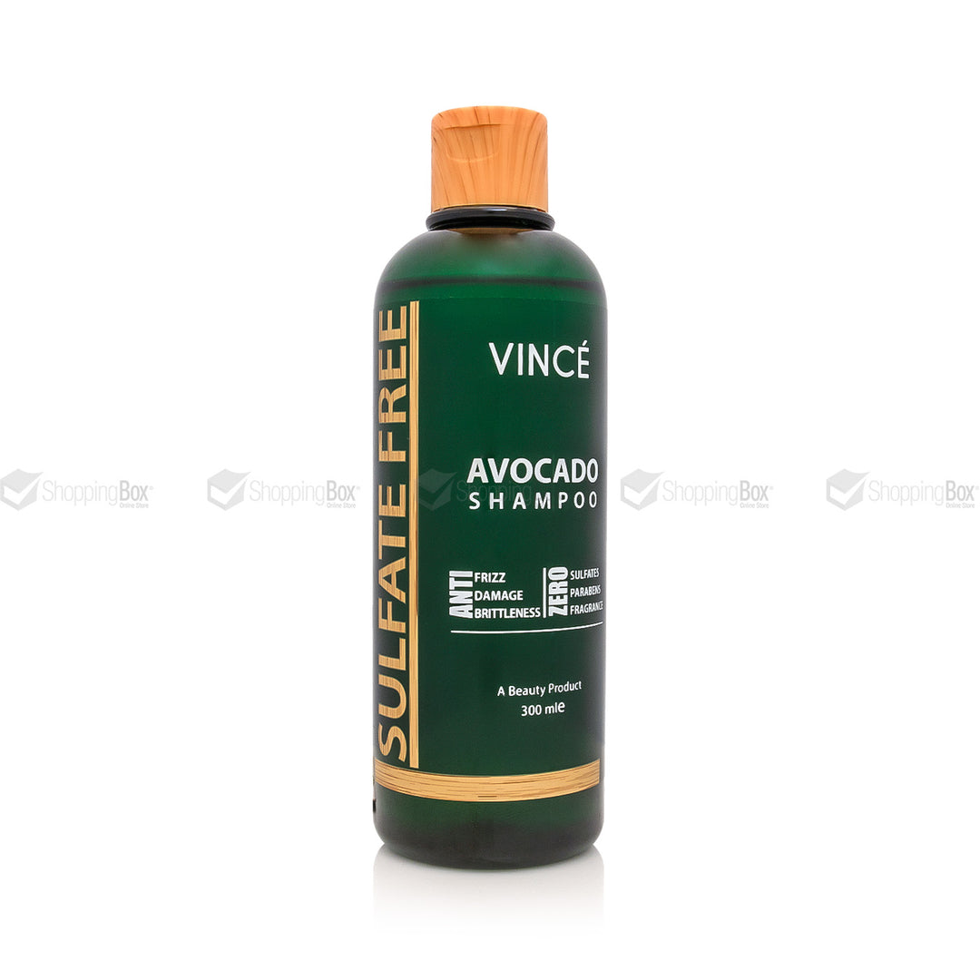 Front view of Vince Sulfate Free Avocado Shampoo 300ml bottle.