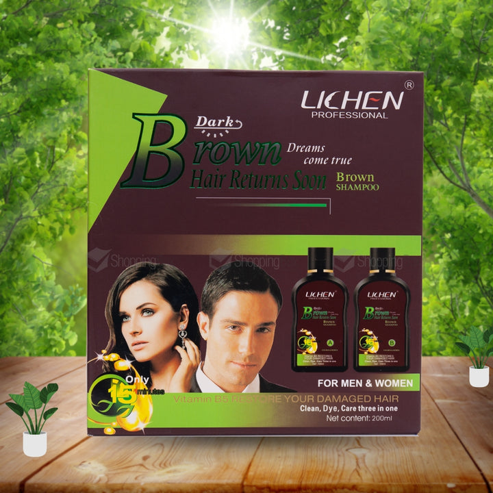LICHEN DARK BROWN HAIR COLOR SHAMPOO