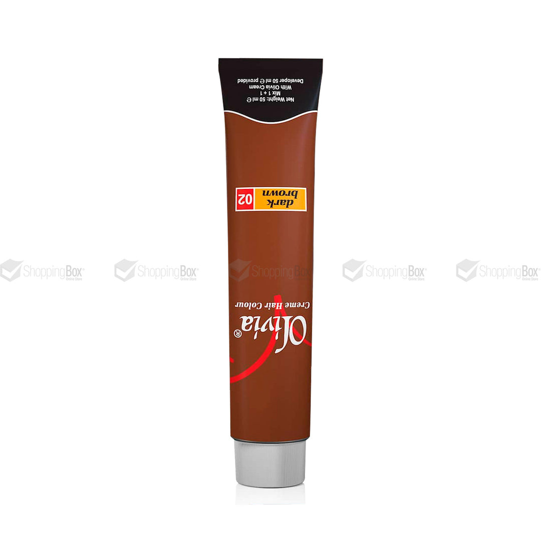 Olivia Hair Color – Dark Brown 02 shade Tube – Shopping Box