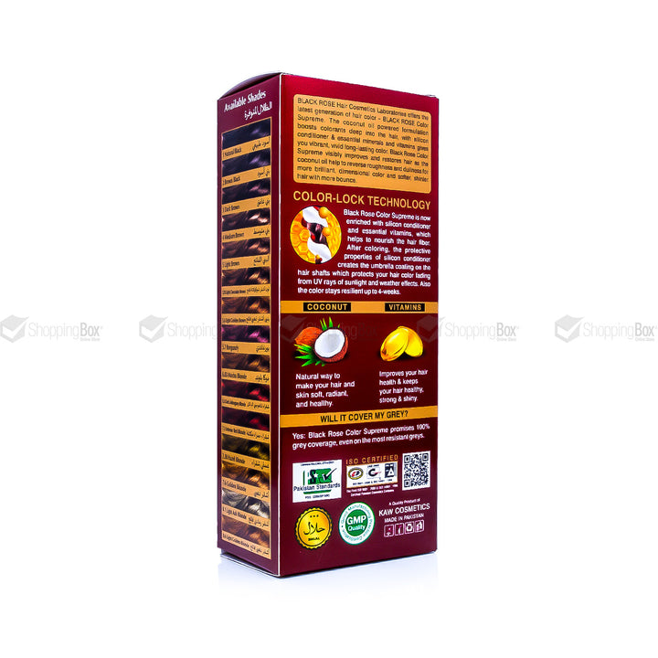 Black Rose Color Supreme 8.6 Light Golden Blonde – herbal ammonia-free bright blonde hair dye with golden glow