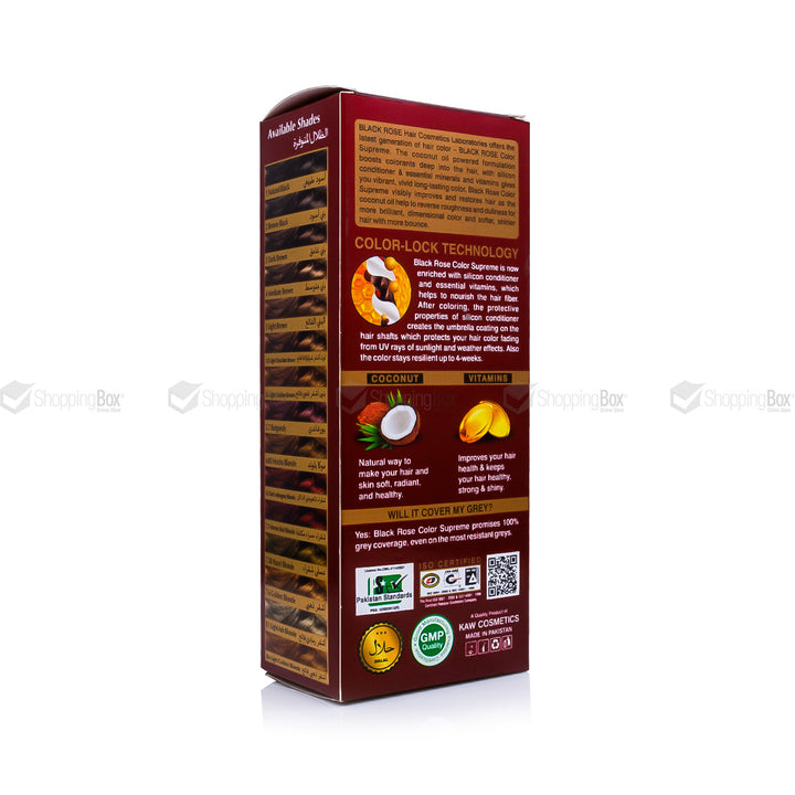 Black Rose Color Supreme 7.3 Intense Red Blonde – herbal ammonia-free red-blonde hair dye with vibrant, fiery shine