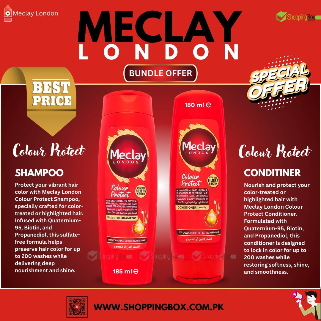 Meclay Colour Protect hair care bundle offer available at Shopping Box. Trusted Online Store