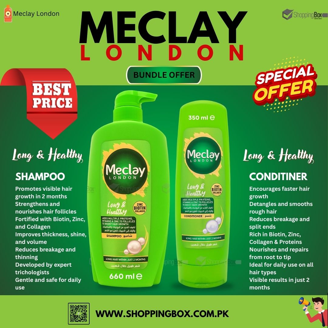 Meclay London Long & Healthy bundle special offer available at Shopping Box, Trusted Online store In Pakistan.
