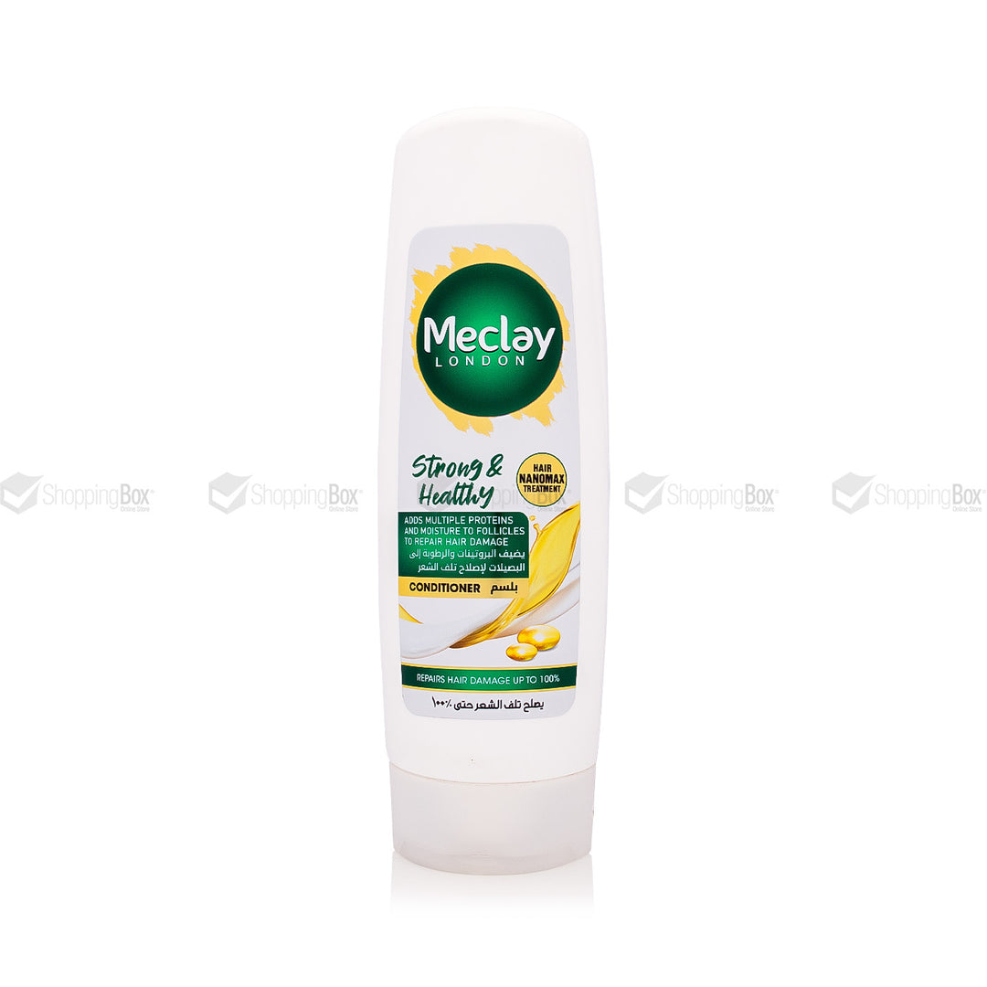Meclay London Strong & Healthy Conditioner – 180ml Bottle for Hair Strength and Shine – Available at Shopping Box