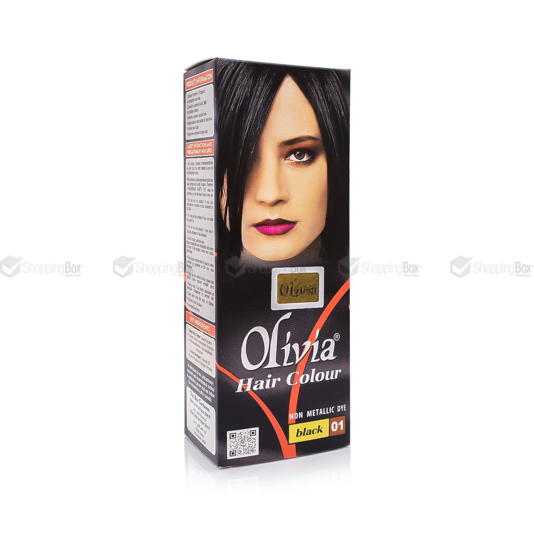 Olivia hair color box with white background