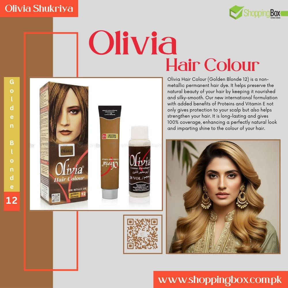 Olivia Hair Color Golden Blonde 12 shade result on model hair.