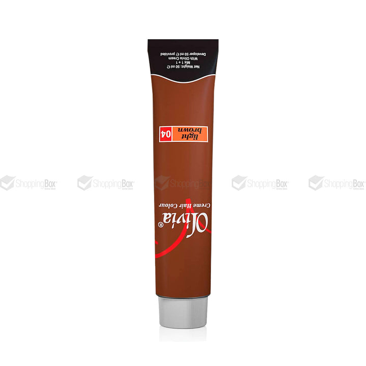 Olivia Hair Color – Light Brown 04 shade tube – Shopping Box