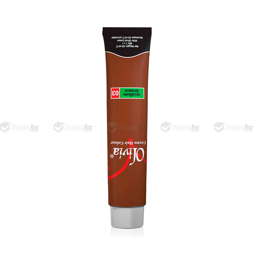 Olivia Hair Color – Medium Brown 03 shade tube – Shopping Box