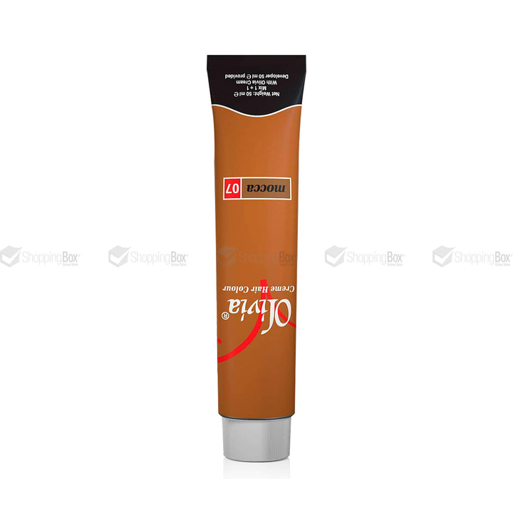 Olivia Hair Color Mocca 07 tube-shopping box. 